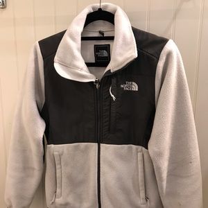 Warm White & Grey North Face fleece